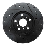 R1 Concepts 90-91 Toyota Celica Front Left Drilled & Slotted Black Brake Rotor by R1 Concepts RNC-633-76044L