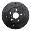 R1 Concepts 90-91 Toyota Celica Front Right Drilled & Slotted Black Brake Rotor