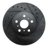 R1 Concepts 90-93 Toyota Celica Front Right Drilled & Slotted Black Brake Rotor by R1 Concepts RNC-633-76045R