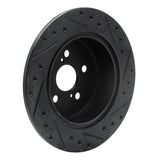 R1 Concepts 90-93 Toyota Celica Rear Left Drilled & Slotted Black Brake Rotor by R1 Concepts RNC-633-76046L