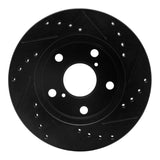 R1 Concepts 91-95 Toyota MR2 Front Left Drilled & Slotted Black Brake Rotor by R1 Concepts RNC-633-76047L