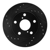 R1 Concepts 91-95 Toyota MR2 Front Left Drilled & Slotted Black Brake Rotor by R1 Concepts RNC-633-76047L