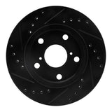 R1 Concepts 91-95 Toyota MR2 Front Right Drilled & Slotted Black Brake Rotor by R1 Concepts RNC-633-76047R