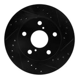 R1 Concepts 91-95 Toyota MR2 Front Right Drilled & Slotted Black Brake Rotor by R1 Concepts RNC-633-76047R