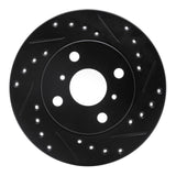 R1 Concepts 91-99 Toyota Paseo Front Right Drilled & Slotted Black Brake Rotor by R1 Concepts RNC-633-76049R
