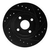 R1 Concepts 92-95 Toyota Paseo Front Left Drilled & Slotted Black Brake Rotor by R1 Concepts RNC-633-76050L