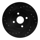 R1 Concepts 92-95 Toyota Paseo Front Right Drilled & Slotted Black Brake Rotor by R1 Concepts RNC-633-76050R