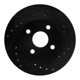 R1 Concepts 92-95 Toyota Paseo Front Right Drilled & Slotted Black Brake Rotor by R1 Concepts RNC-633-76050R