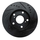 R1 Concepts 92-01 Toyota Camry Front Left Drilled & Slotted Black Brake Rotor by R1 Concepts RNC-633-76051L