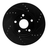 R1 Concepts 92-06 Lexus ES300 Front Left Drilled & Slotted Black Brake Rotor by R1 Concepts RNC-633-76052L