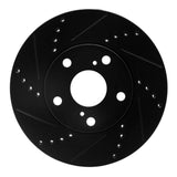 R1 Concepts 92-06 Lexus ES300 Front Left Drilled & Slotted Black Brake Rotor by R1 Concepts RNC-633-76052L