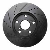 R1 Concepts 92-06 Lexus ES300 Front Right Drilled & Slotted Black Brake Rotor by R1 Concepts RNC-633-76052R