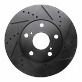 R1 Concepts 92-06 Lexus ES300 Front Right Drilled & Slotted Black Brake Rotor by R1 Concepts RNC-633-76052R