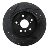 R1 Concepts 92-03 Lexus ES300 Rear Right Drilled & Slotted Black Brake Rotor by R1 Concepts RNC-633-76053R