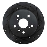 R1 Concepts 92-03 Lexus ES300 Rear Right Drilled & Slotted Black Brake Rotor by R1 Concepts RNC-633-76053R