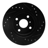 R1 Concepts 93-02 Chevrolet Prizm Front Left Drilled & Slotted Black Brake Rotor by R1 Concepts RNC-633-76056L