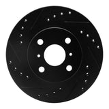 R1 Concepts 93-02 Chevrolet Prizm Front Left Drilled & Slotted Black Brake Rotor by R1 Concepts RNC-633-76056L