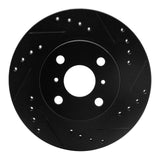 R1 Concepts 93-02 Chevrolet Prizm Front Right Drilled & Slotted Black Brake Rotor by R1 Concepts RNC-633-76056R