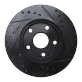 R1 Concepts 92-95 Toyota MR2 Front Left Drilled & Slotted Black Brake Rotor by R1 Concepts RNC-633-76057L