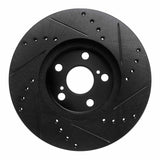 R1 Concepts 94-99 Toyota Celica Front Left Drilled & Slotted Black Brake Rotor by R1 Concepts RNC-633-76059L