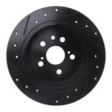 R1 Concepts 94-95 Toyota Celica Rear Right Drilled & Slotted Black Brake Rotor by R1 Concepts RNC-633-76060R