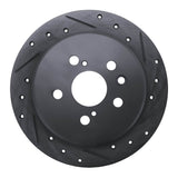 R1 Concepts 94-95 Toyota Celica Rear Right Drilled & Slotted Black Brake Rotor by R1 Concepts RNC-633-76060R