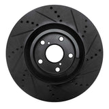 R1 Concepts 93-98 Toyota Supra Right Front Drilled & Slotted Black Brake Rotor by R1 Concepts RNC-633-76063D