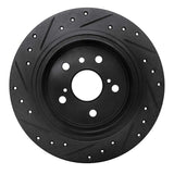 R1 Concepts 95-99 Toyota AVALON Rear Right Drilled & Slotted Black Brake Rotor by R1 Concepts RNC-633-76065R