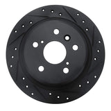 R1 Concepts 95-99 Toyota AVALON Rear Right Drilled & Slotted Black Brake Rotor by R1 Concepts RNC-633-76065R