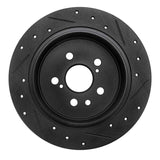 R1 Concepts 96-99 Toyota Celica Rear Left Drilled & Slotted Black Brake Rotor by R1 Concepts RNC-633-76066L
