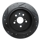R1 Concepts 96-99 Toyota Celica Rear Right Drilled & Slotted Black Brake Rotor by R1 Concepts RNC-633-76066R
