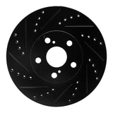 R1 Concepts 00-10 Pontiac Vibe Front Left Drilled & Slotted Black Brake Rotor by R1 Concepts RNC-633-76068L