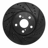 R1 Concepts 00-10 Pontiac Vibe Front Right Drilled & Slotted Black Brake Rotor by R1 Concepts RNC-633-76068R