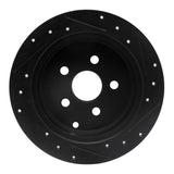 R1 Concepts 00-10 Pontiac Vibe Rear Left Drilled & Slotted Black Brake Rotor by R1 Concepts RNC-633-76069L