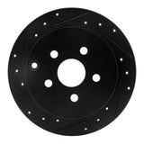 R1 Concepts 00-10 Pontiac Vibe Rear Left Drilled & Slotted Black Brake Rotor by R1 Concepts RNC-633-76069L