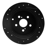 R1 Concepts 00-10 Pontiac Vibe Rear Right Drilled & Slotted Black Brake Rotor by R1 Concepts RNC-633-76069R
