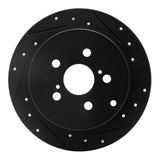R1 Concepts 00-10 Pontiac Vibe Rear Right Drilled & Slotted Black Brake Rotor by R1 Concepts RNC-633-76069R