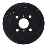 R1 Concepts 99-05 Toyota Echo Front Right Drilled & Slotted Black Brake Rotor by R1 Concepts RNC-633-76070R