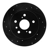 R1 Concepts 00-04 Toyota AVALON Rear Left Drilled & Slotted Black Brake Rotor by R1 Concepts RNC-633-76071L