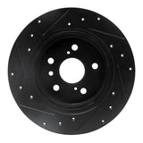 R1 Concepts 00-04 Toyota AVALON Rear Right Drilled & Slotted Black Brake Rotor by R1 Concepts RNC-633-76071R