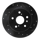 R1 Concepts 00-04 Toyota AVALON Rear Right Drilled & Slotted Black Brake Rotor by R1 Concepts RNC-633-76071R