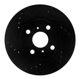 R1 Concepts 00-05 Toyota Echo Front Left Drilled & Slotted Black Brake Rotor by R1 Concepts RNC-633-76072L