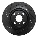 R1 Concepts 00-05 Toyota MR2 Spyder Front Right Drilled & Slotted Black Brake Rotor by R1 Concepts RNC-633-76072R