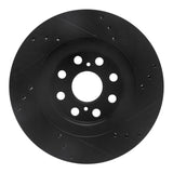 R1 Concepts 00-05 Toyota MR2 Spyder Rear Left Drilled & Slotted Black Brake Rotor by R1 Concepts RNC-633-76073L