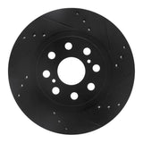 R1 Concepts 00-05 Toyota MR2 Spyder Rear Right Drilled & Slotted Black Brake Rotor by R1 Concepts RNC-633-76073R