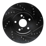 R1 Concepts 02-15 Lexus ES300 Front Left Drilled & Slotted Black Brake Rotor by R1 Concepts RNC-633-76075L