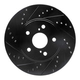 R1 Concepts 02-15 Lexus ES300 Front Left Drilled & Slotted Black Brake Rotor by R1 Concepts RNC-633-76075L