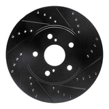 R1 Concepts 02-15 Lexus ES300 Front Right Drilled & Slotted Black Brake Rotor by R1 Concepts RNC-633-76075R