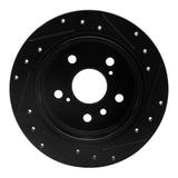 R1 Concepts 02-08 Lexus ES300 Rear Left Drilled & Slotted Black Brake Rotor by R1 Concepts RNC-633-76076L