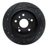 R1 Concepts 02-08 Lexus ES300 Rear Right Drilled & Slotted Black Brake Rotor by R1 Concepts RNC-633-76076R